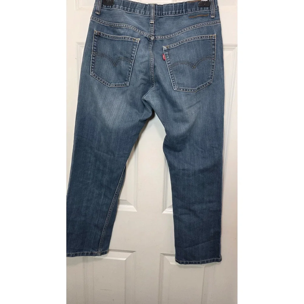 Levis‎ 505 Regular Jeans Boys 12 Husky W32 L27 Blue Denim Pants